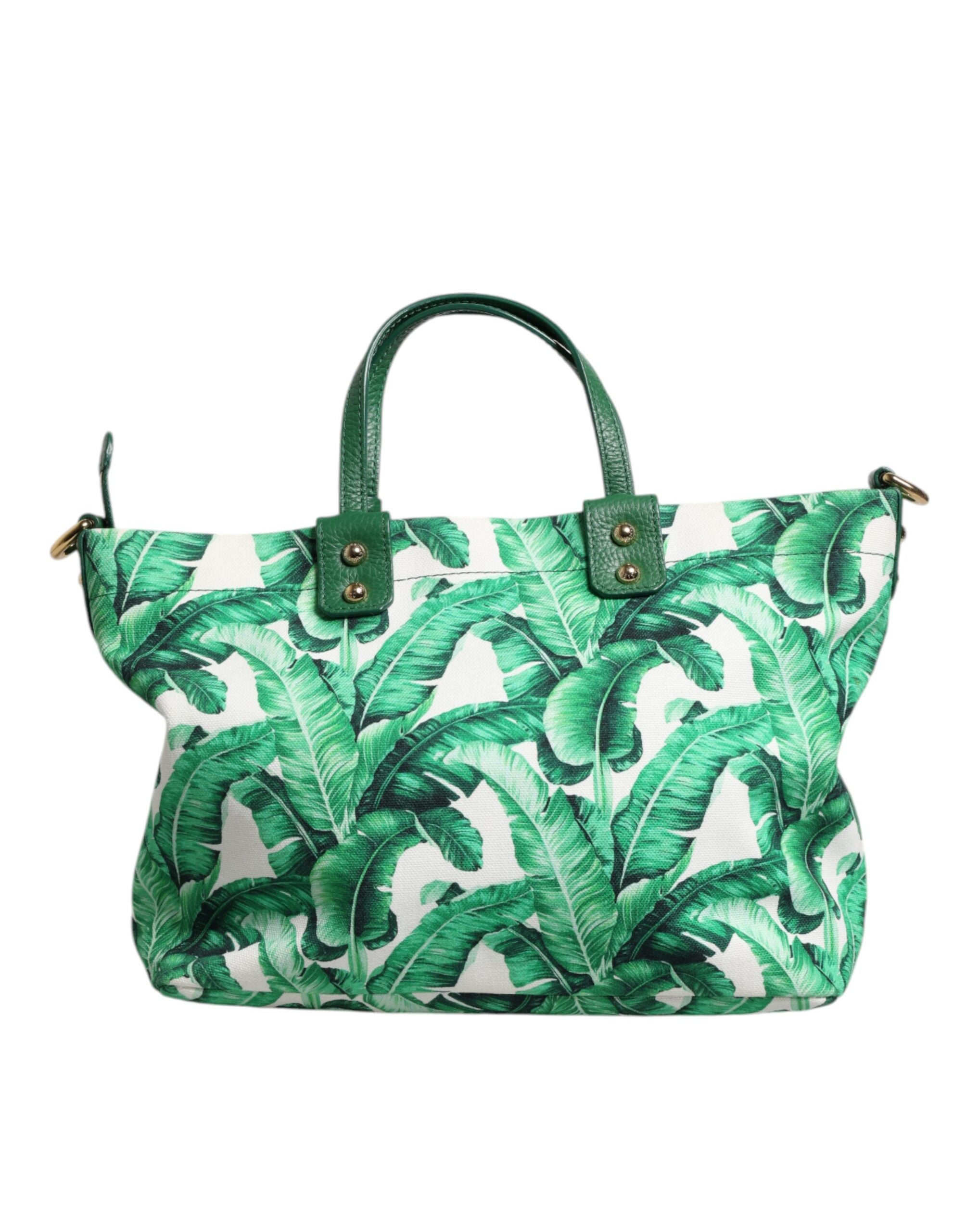 Dolce & Gabbana Grön Canvas Botanisk Trädgård Dam Toteväska