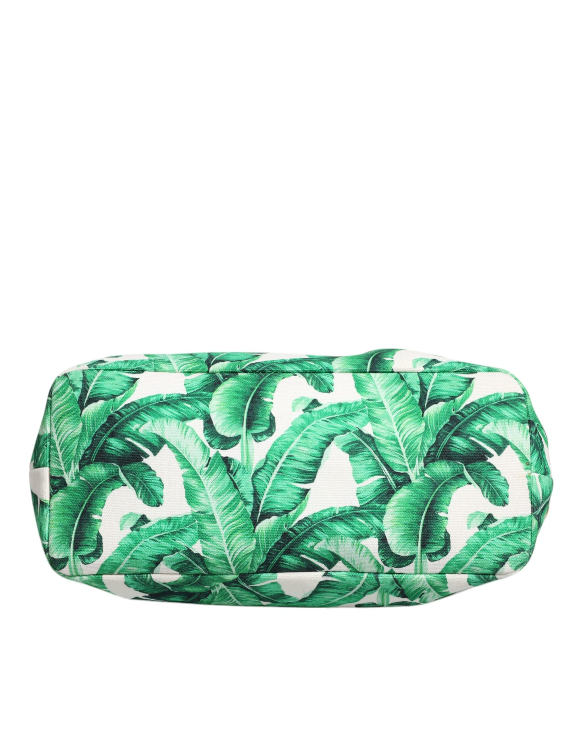 Dolce & Gabbana Grön Canvas Botanisk Trädgård Dam Toteväska