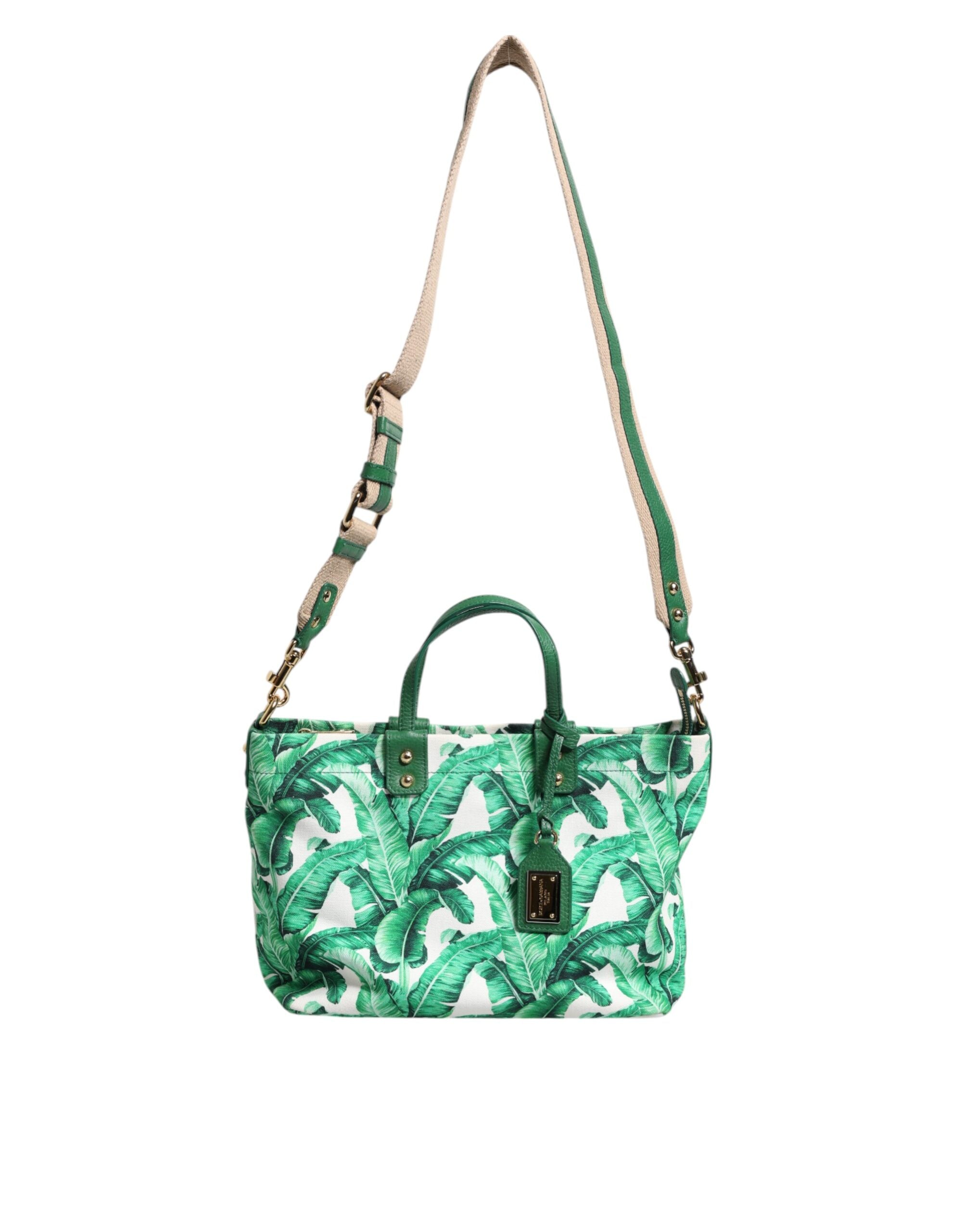Dolce & Gabbana Grön Canvas Botanisk Trädgård Dam Toteväska