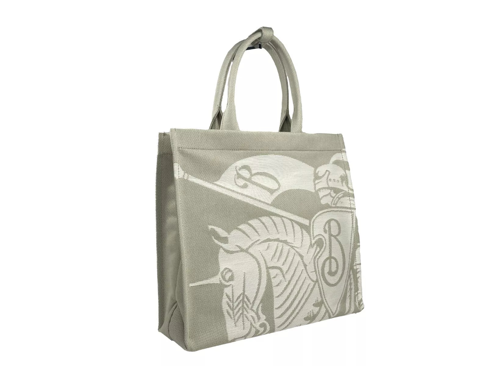 Burberry EKD Canvas Tote Bag Med Myntpåse Beige