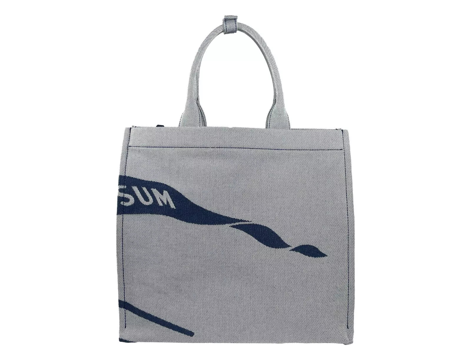 Burberry Marinblå EKD Canvas Tote Bag Med Myntficka