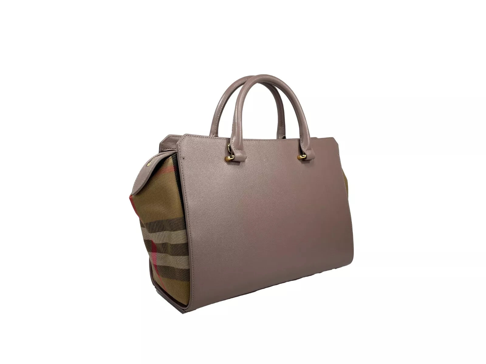 Burberry Liten Banwell Läderväska Grå Mink