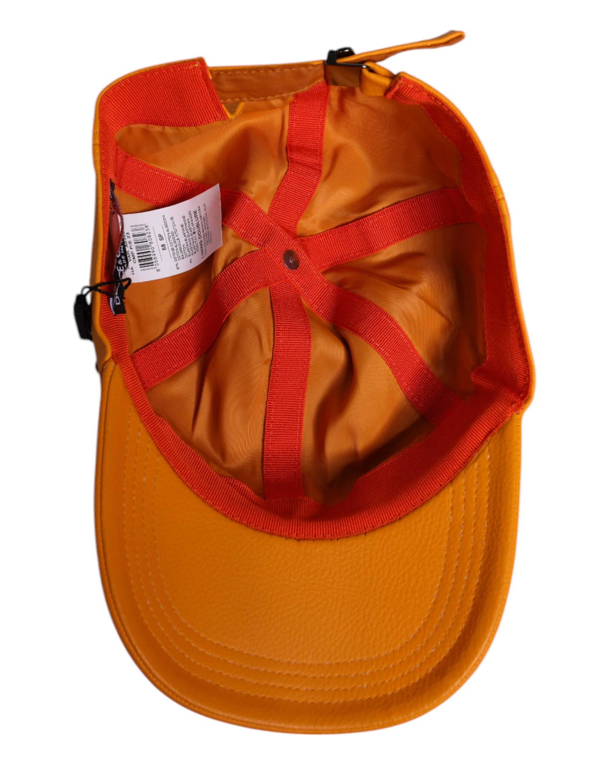 Dolce & Gabbana Orange Bomulls 6 Paneler Baseballkeps