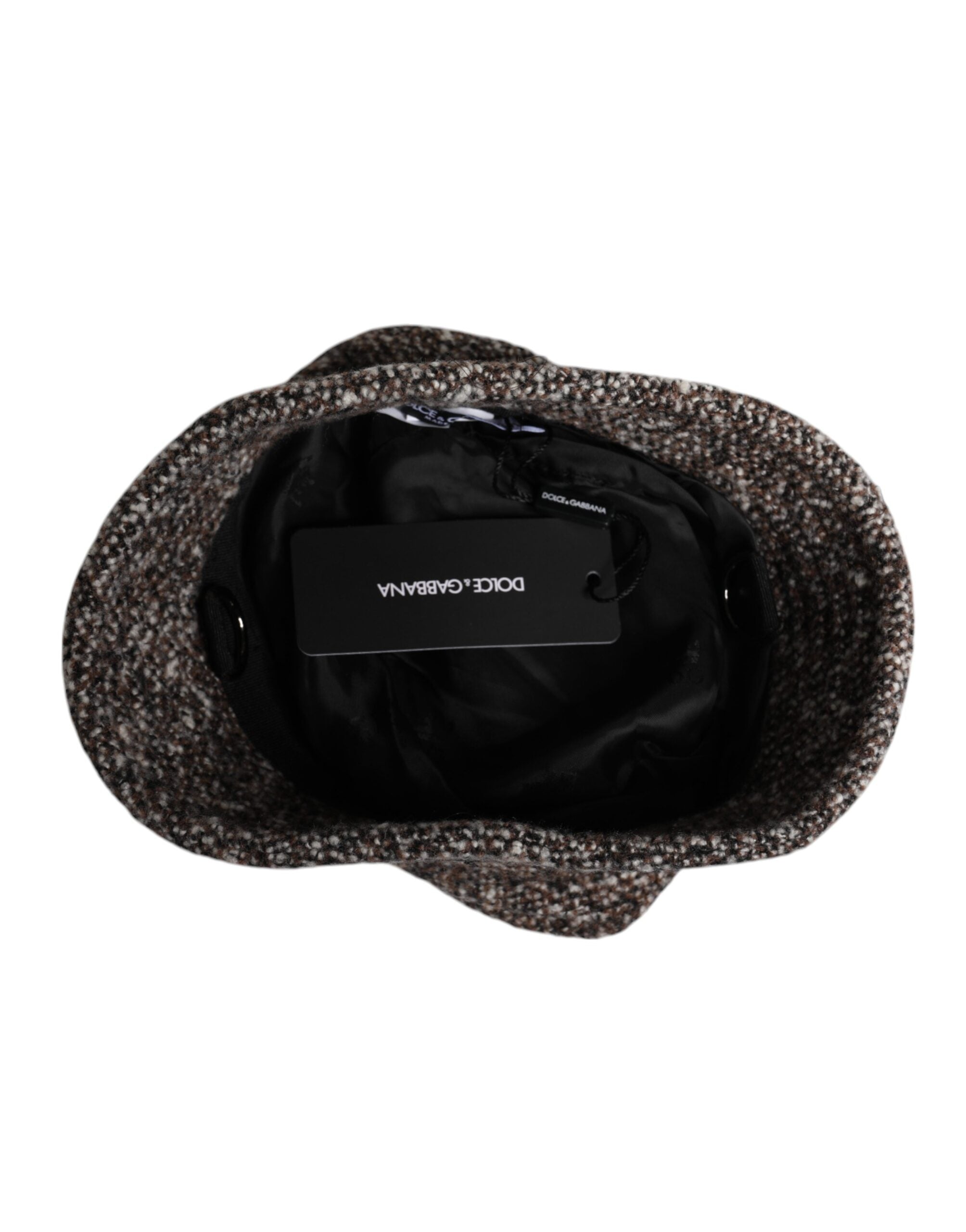 Dolce & Gabbana Brun Alpackaullvävd Bucket Hatt