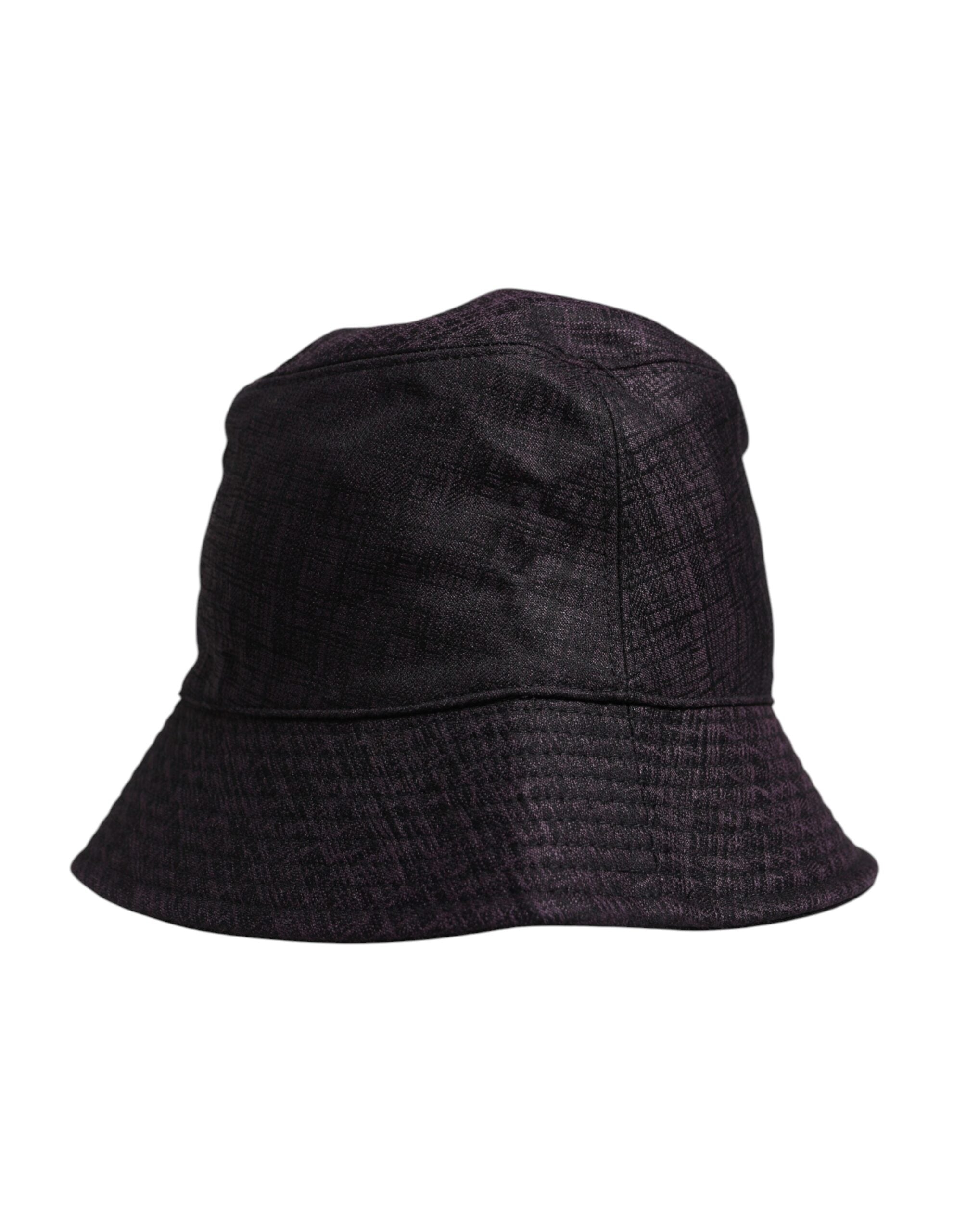Dolce & Gabbana Svart Nylon Bucket Hatt med Bred Brätte