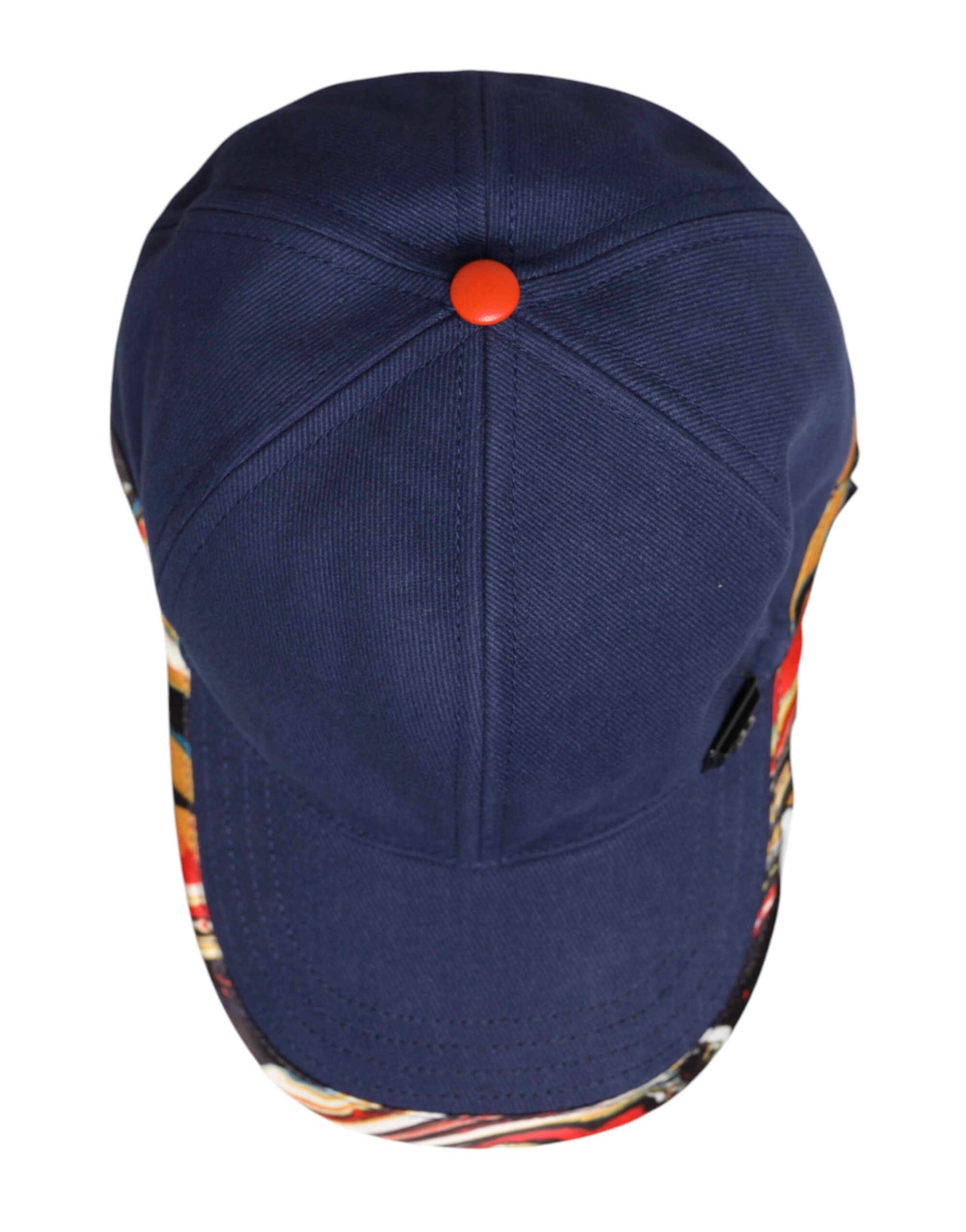Dolce & Gabbana Blå Bomulls 6 Paneler Baseballkeps