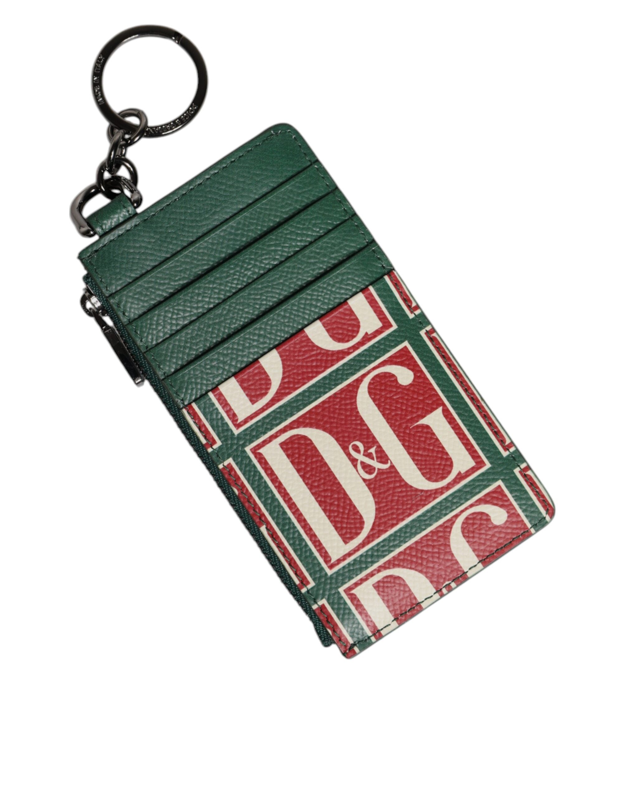 Dolce & Gabbana Grön Kalvskinnsplånbok med Logotyptryck och Monogram