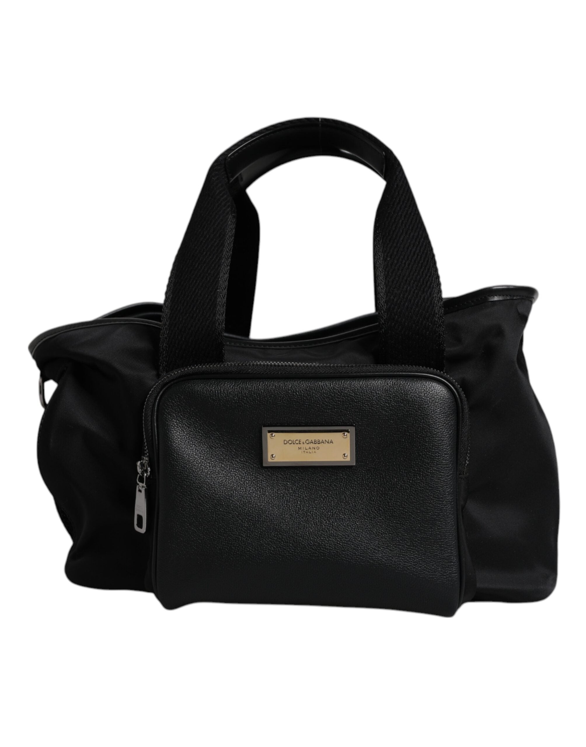 Dolce & Gabbana svart axelrem med husdjursbärbar logotypplack
