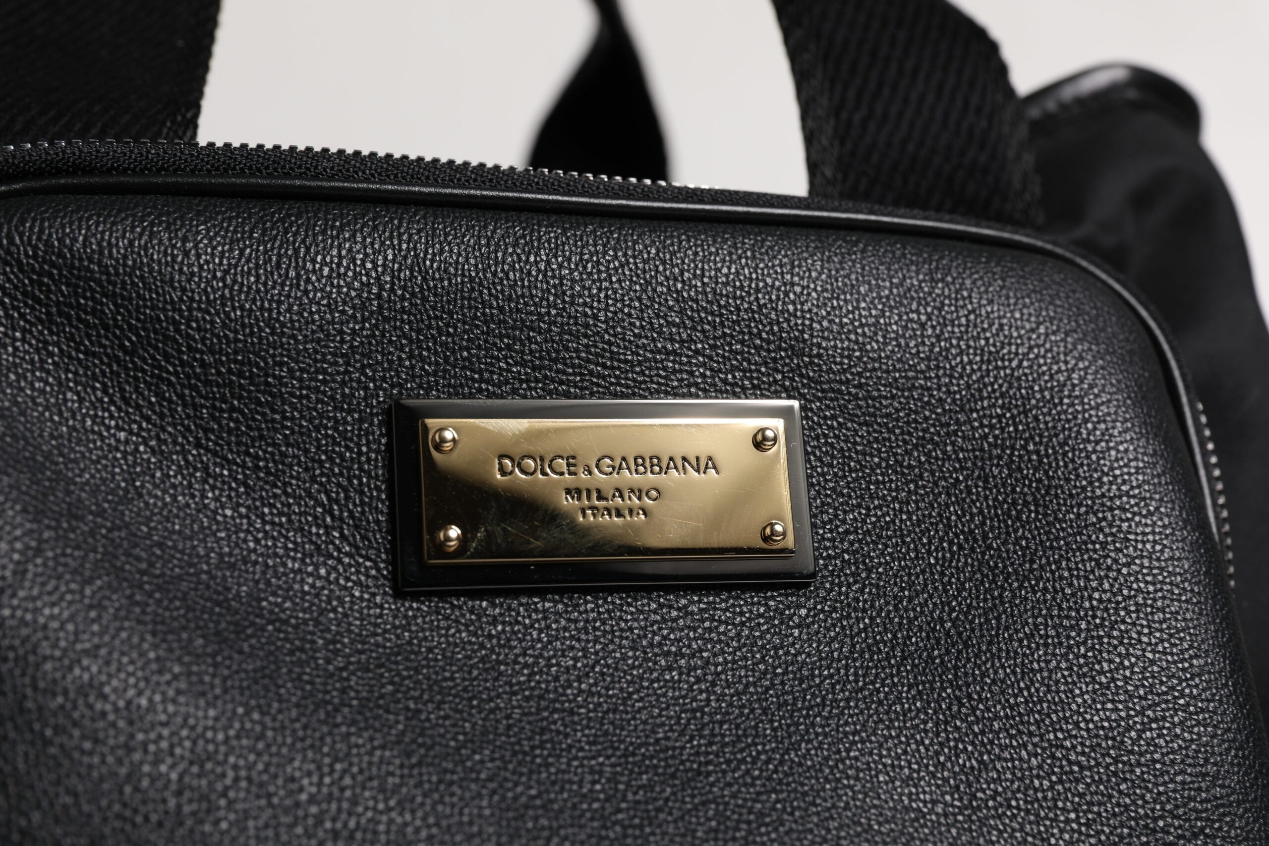 Dolce & Gabbana svart axelrem med husdjursbärbar logotypplack