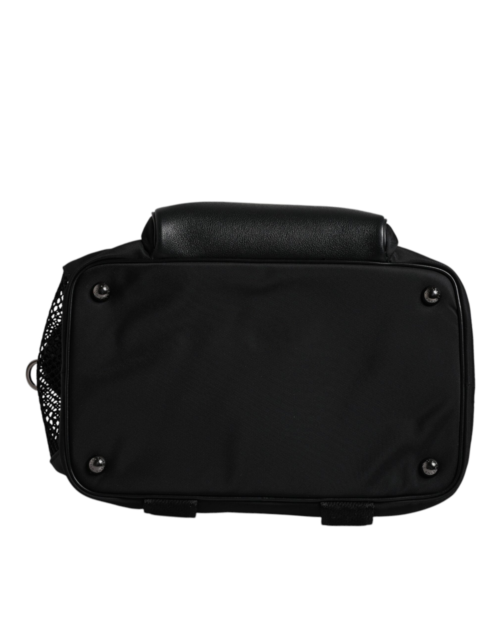 Dolce & Gabbana svart axelrem med husdjursbärbar logotypplack