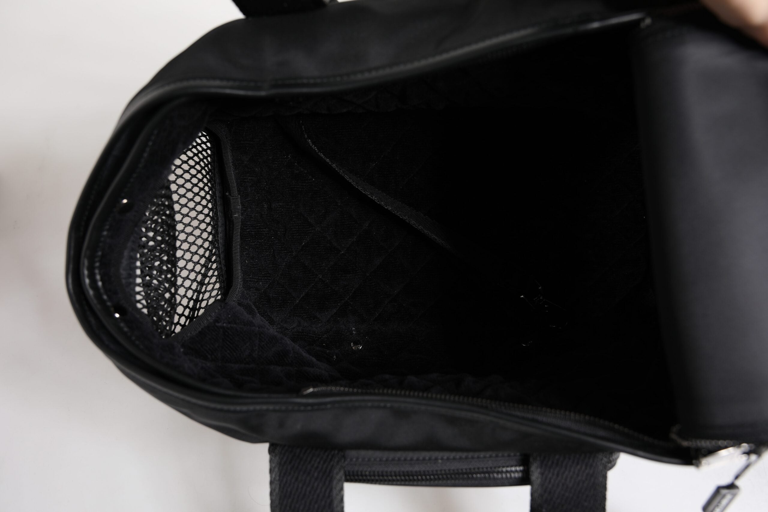 Dolce & Gabbana svart axelrem med husdjursbärbar logotypplack