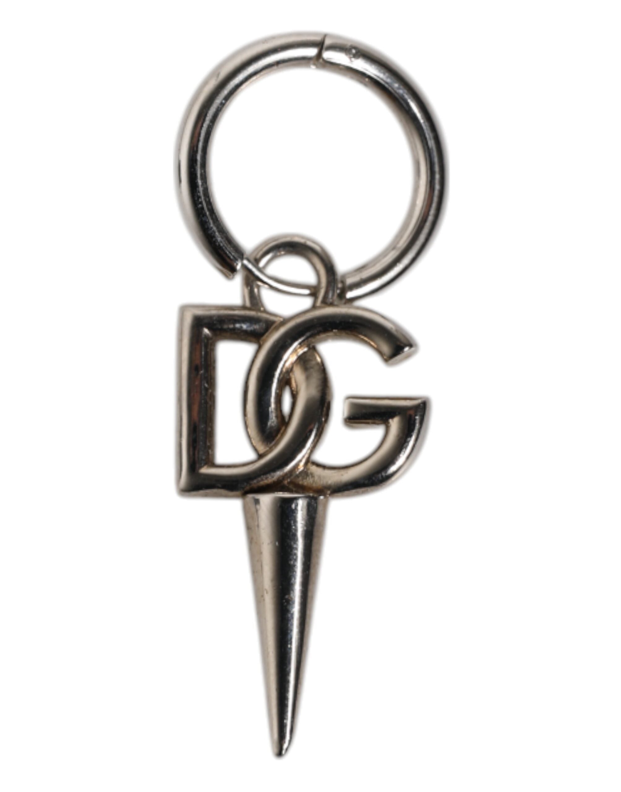 Dolce & Gabbana Nyckelring i silvermässing med DG-logotyp i metall