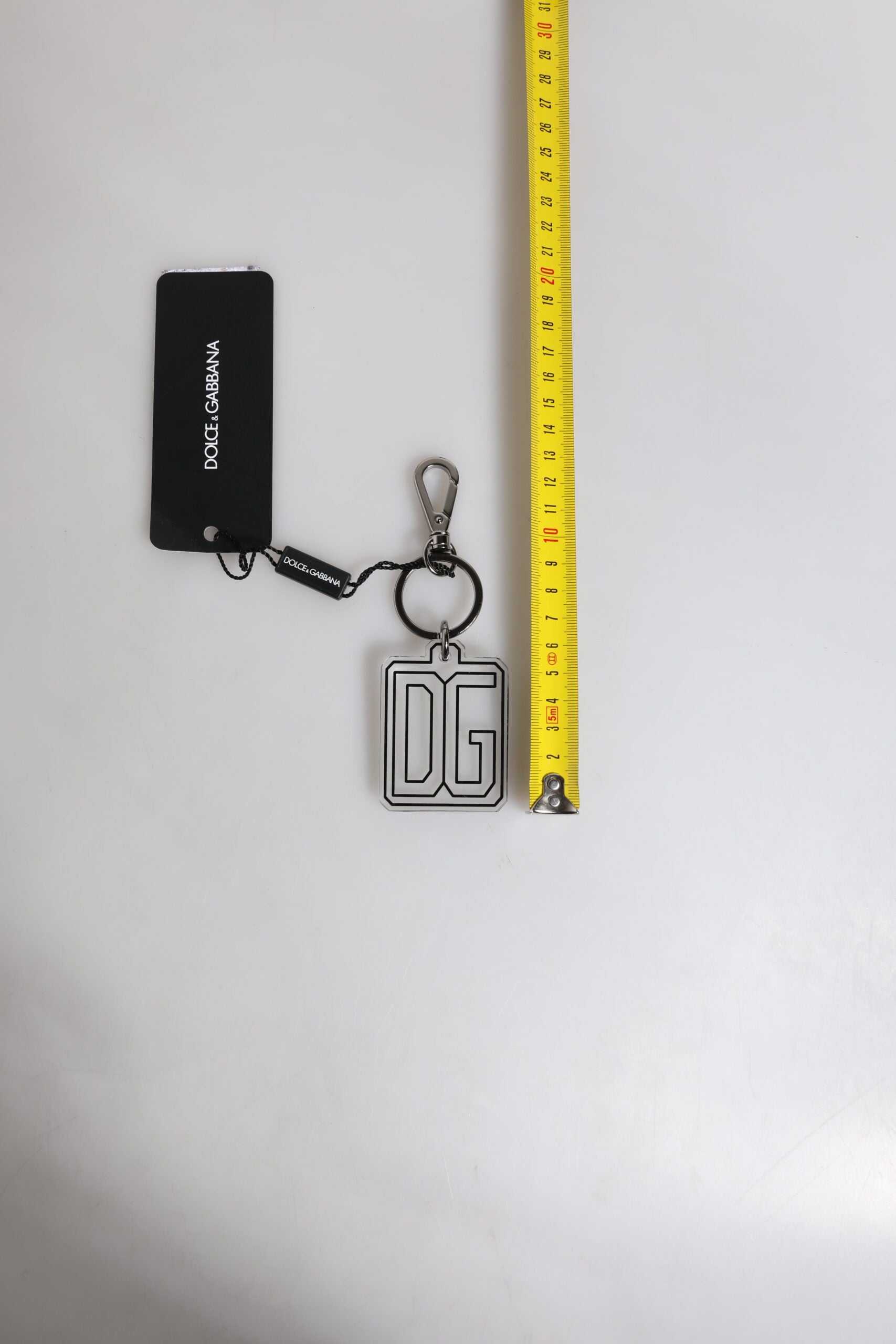 Dolce & Gabbana Gray Black DG Rubber Logo Silver Men&