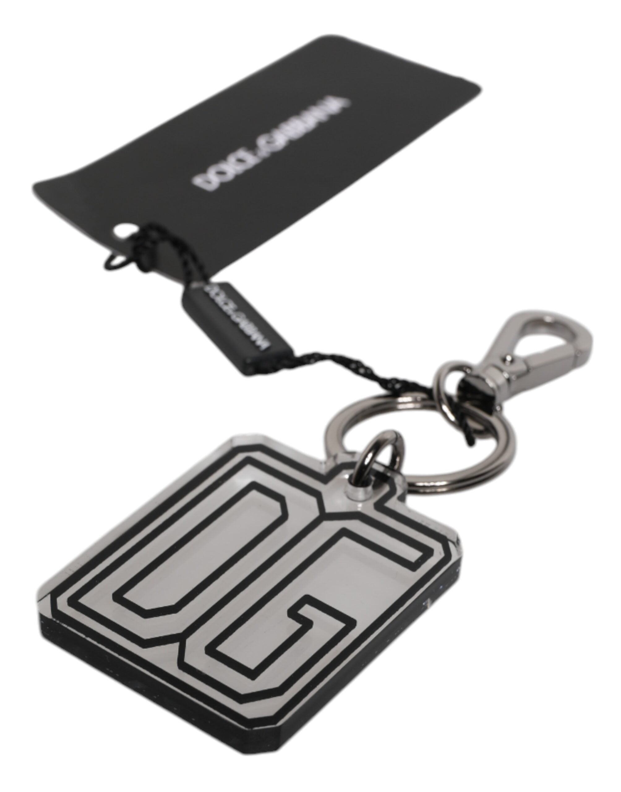 Dolce & Gabbana Gray Black DG Rubber Logo Silver Men&