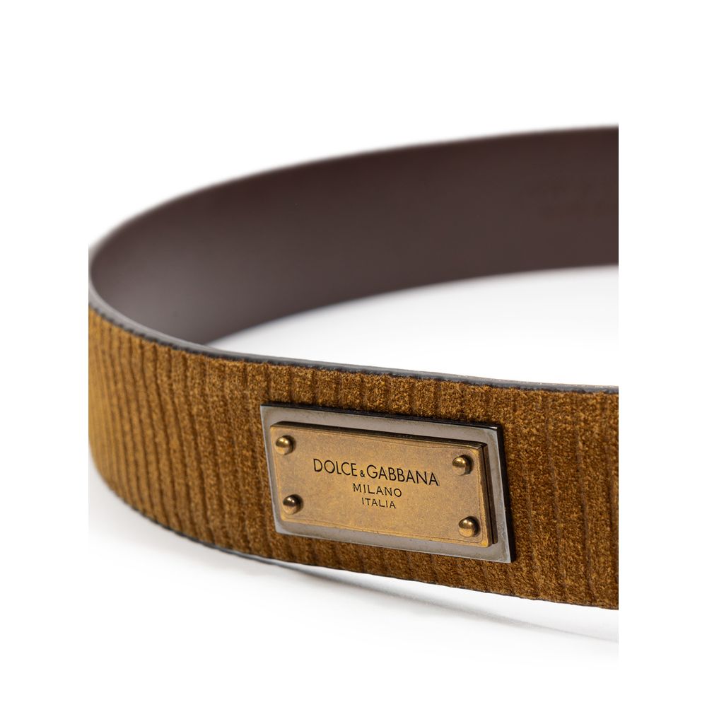 Dolce & Gabbana brunt läderbälte