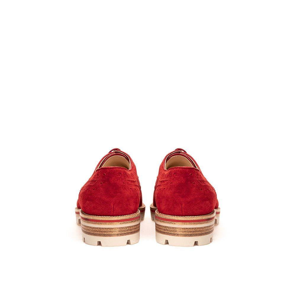 Christian Louboutin Röda Mocka Läder Oxfords Och Derby