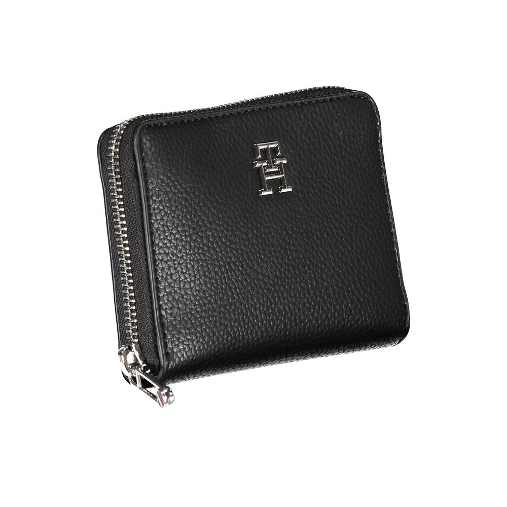 Tommy Hilfiger elegant svart polyetenplånbok