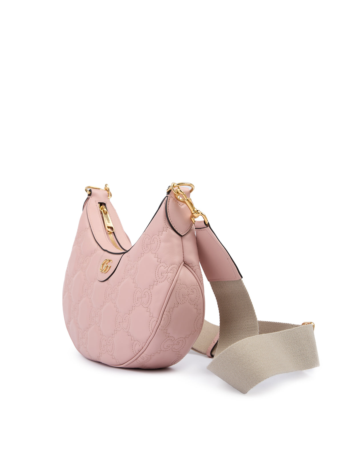 Gucci ljusrosa läderaxelväska