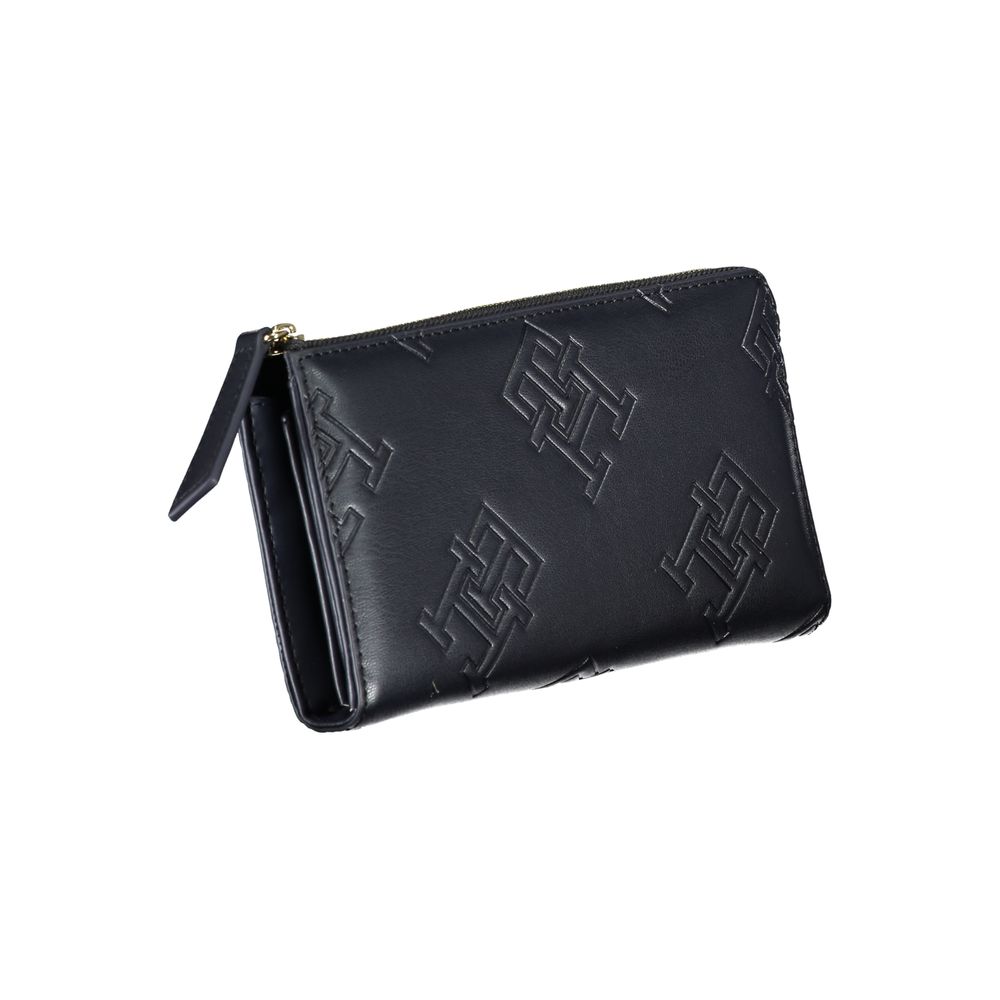 Tommy Hilfiger Elegant Blå Plånbok Med Dragkedja