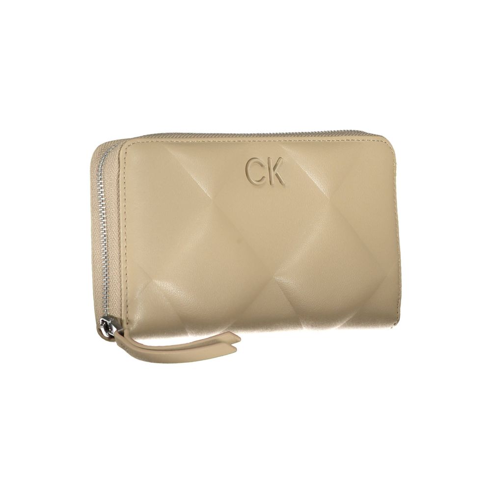 Calvin Klein Elegant Beige RFID-plånbok med flera fack