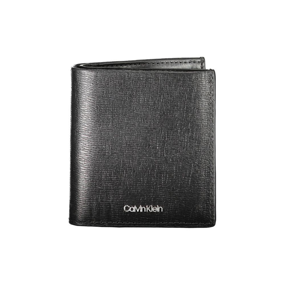 Calvin Klein svart läderplånbok för män