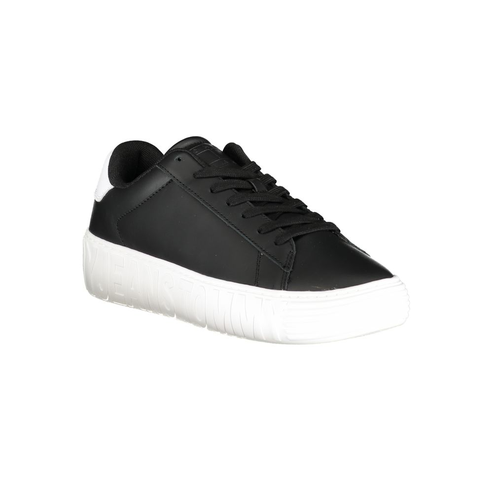 Tommy Hilfiger Svart Polyeten Herr Sneaker