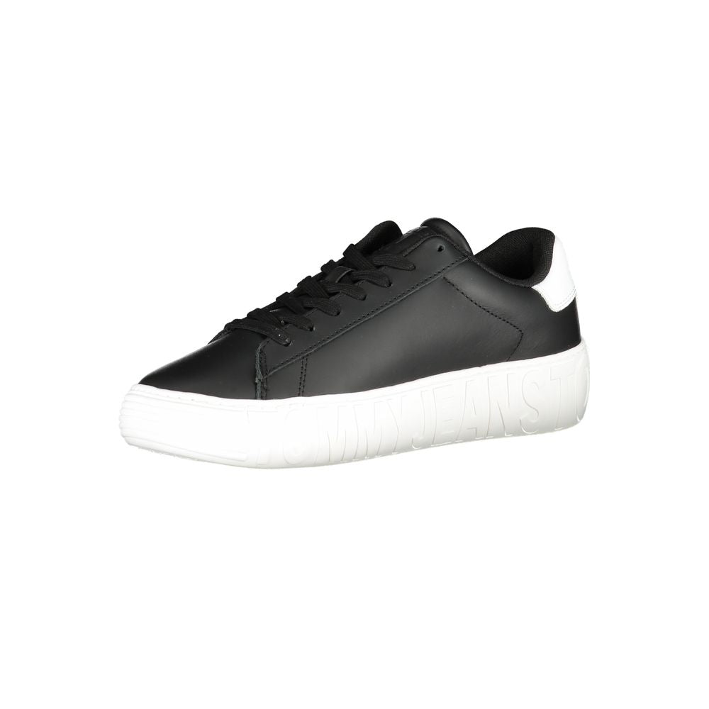Tommy Hilfiger Svart Polyeten Herr Sneaker