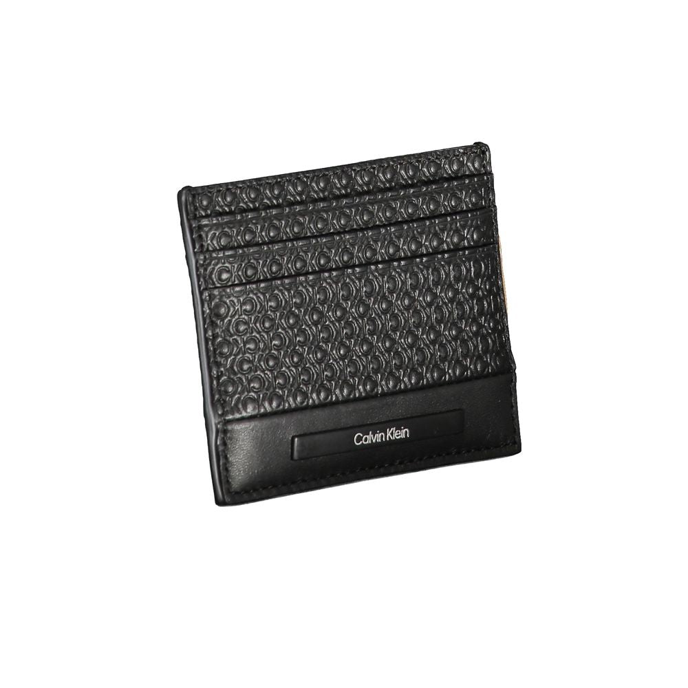 Calvin Klein Sleek svart korthållare i kontrastfärg