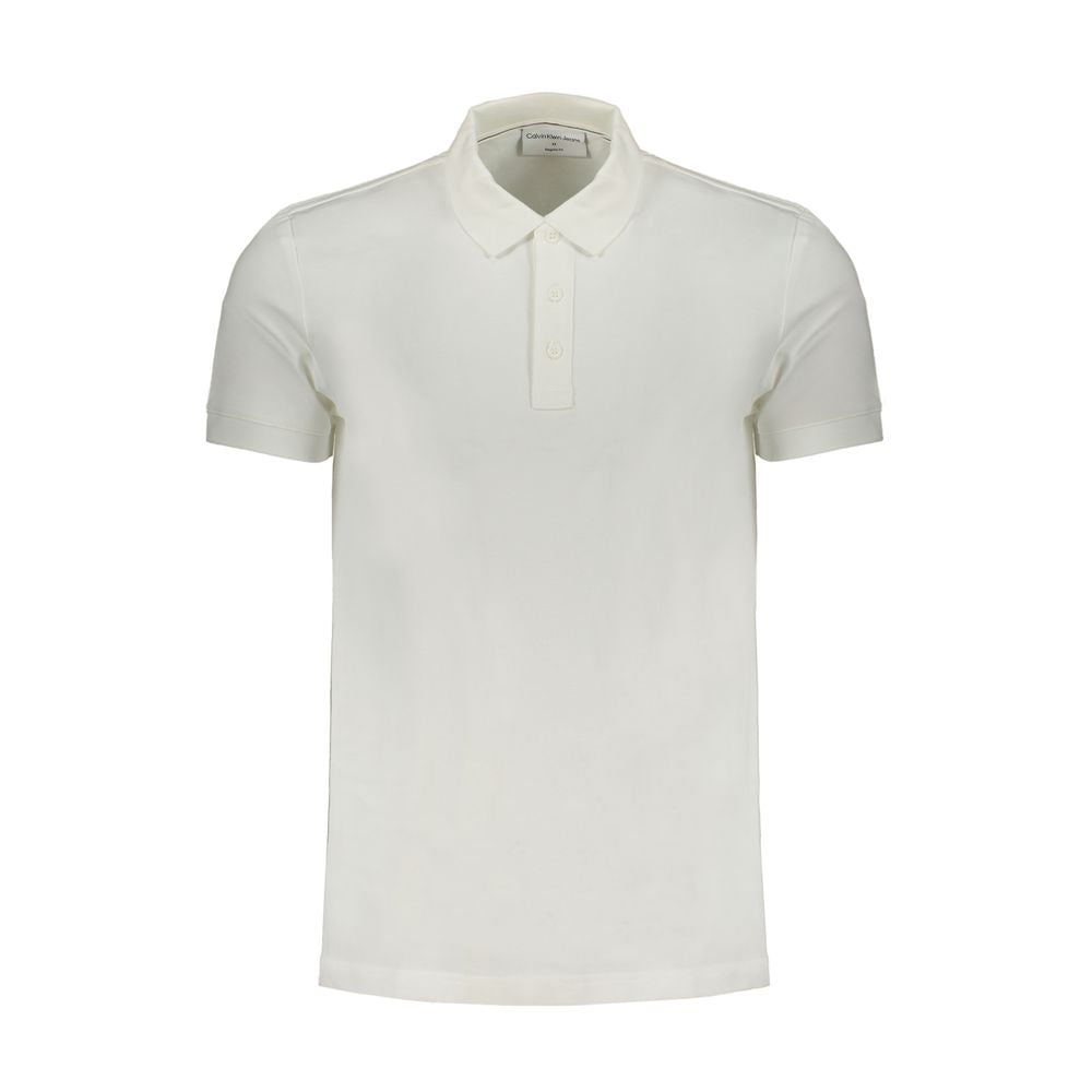 Calvin Klein vit bomullspoloskjorta