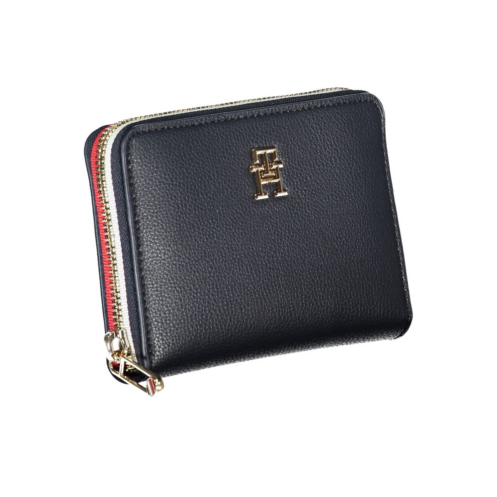 Tommy Hilfiger Sleek Blå Multifunktionell Plånbok med Blixtlåsstängning