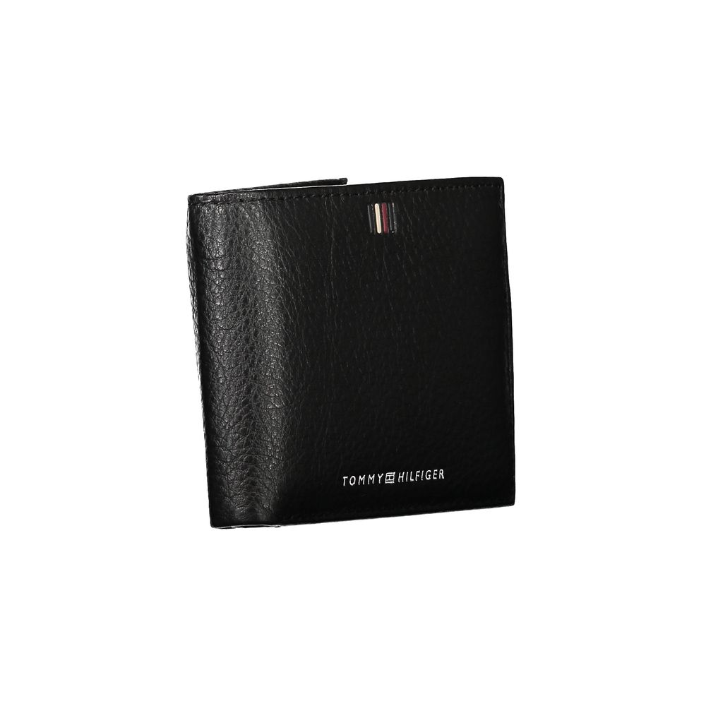 Tommy Hilfiger Sleek svart läderplånbok med gott om förvaring