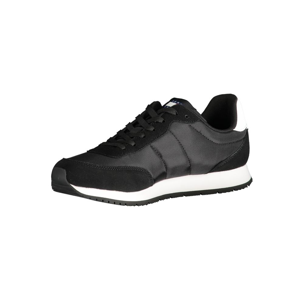 Tommy Hilfiger svarta polyestersneakers
