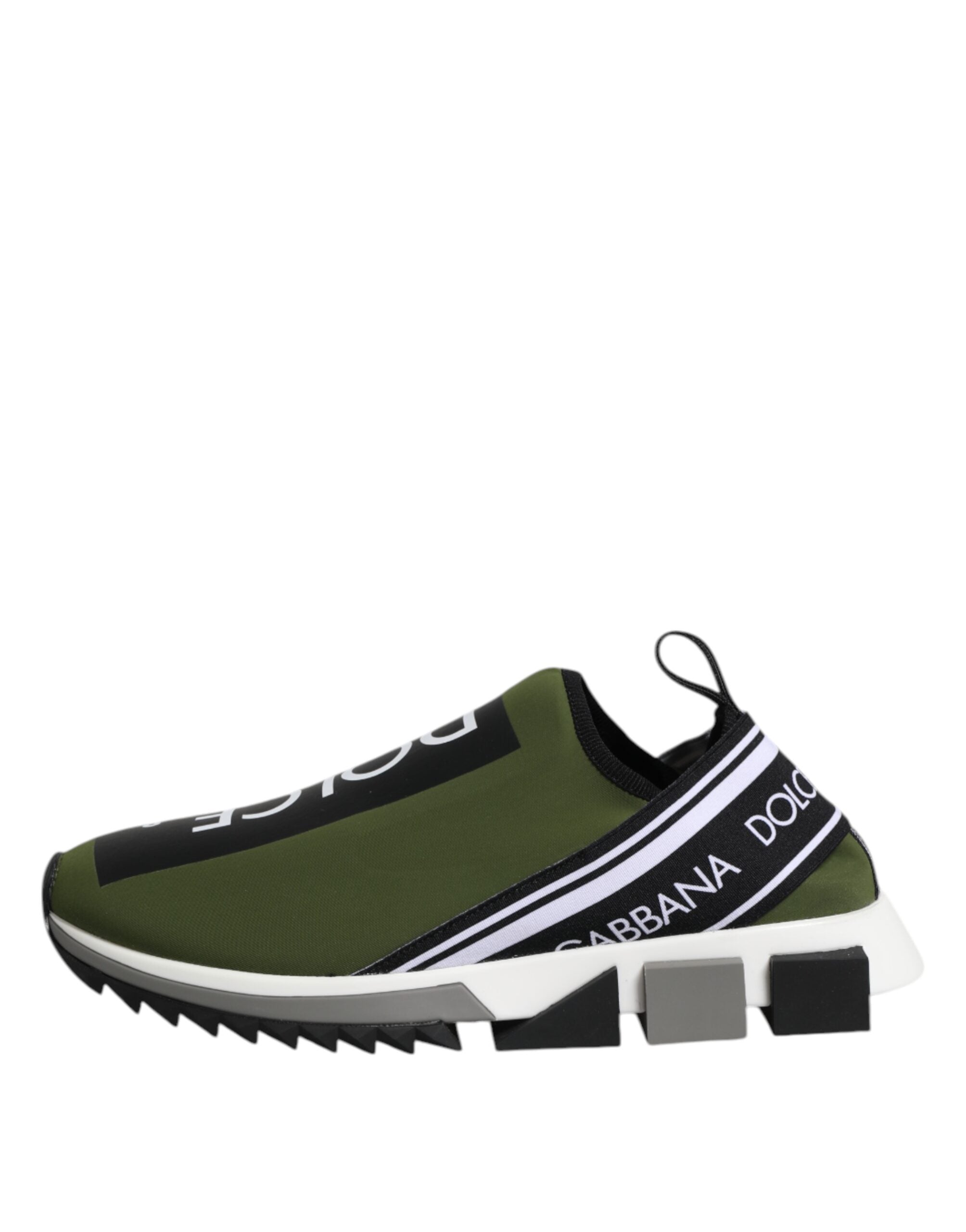 Dolce & Gabbana Grön Svart Slip On Sorrento Sneakers Skor
