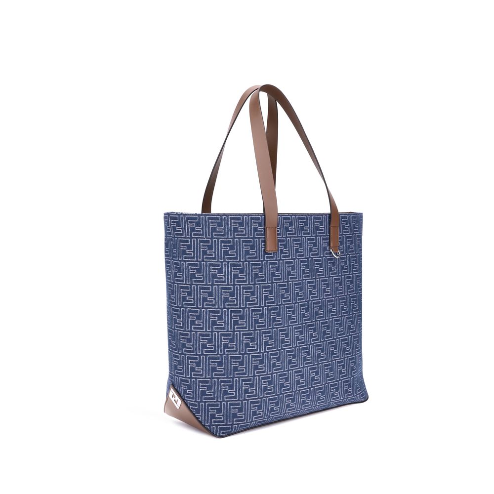 Fendi broderad denimväska