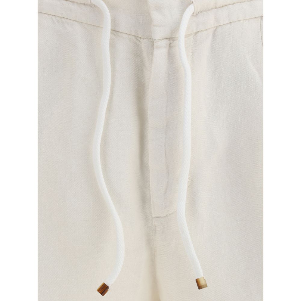 Brunello Cucinelli Linnefärgade Shorts