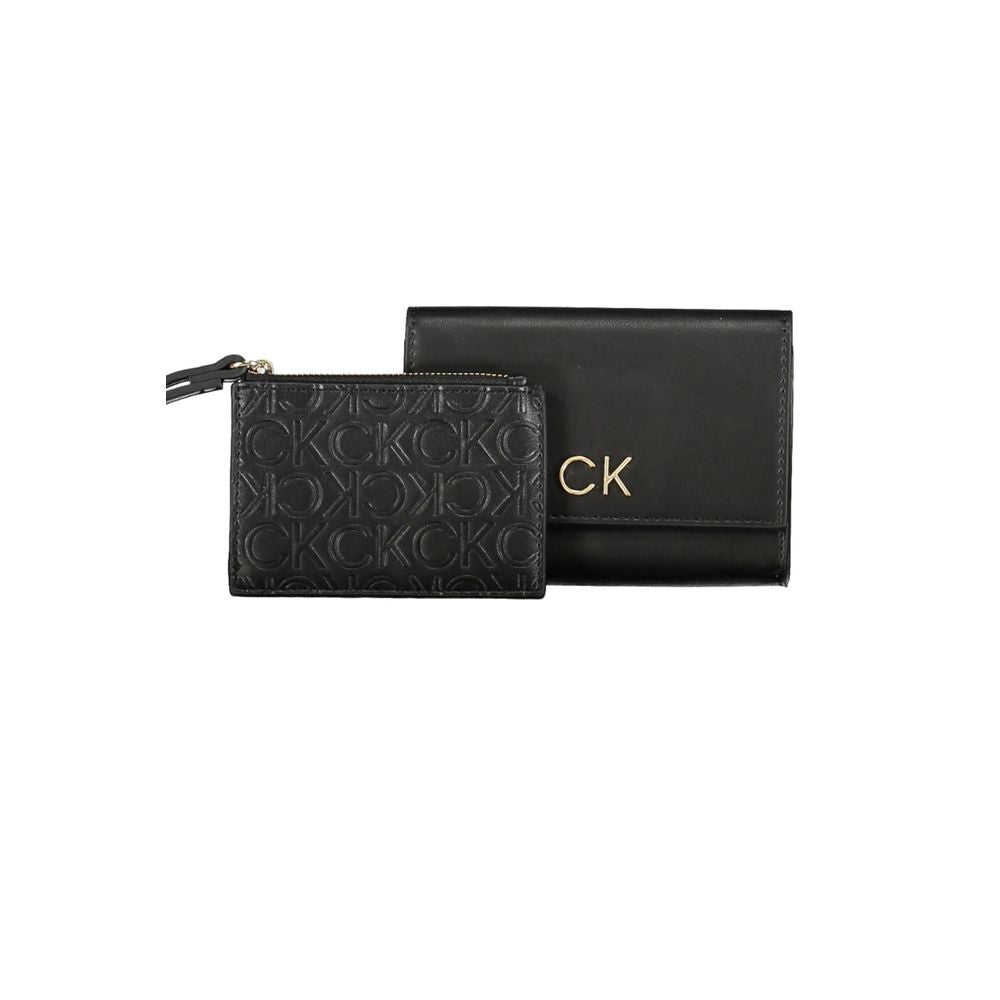 Calvin Klein svart polyesterplånbok