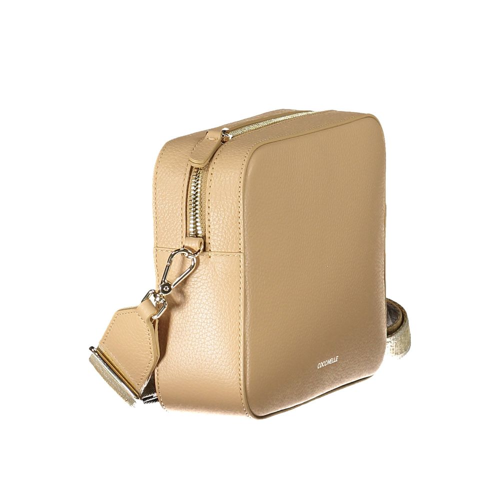 Coccinelle Beige Läderhandväska