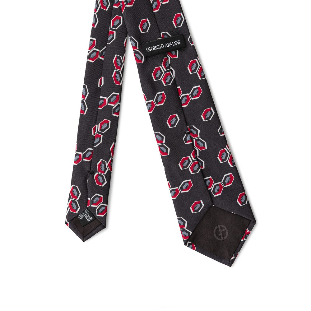 Giorgio Armani Grå Sidenslipsar & Fluga