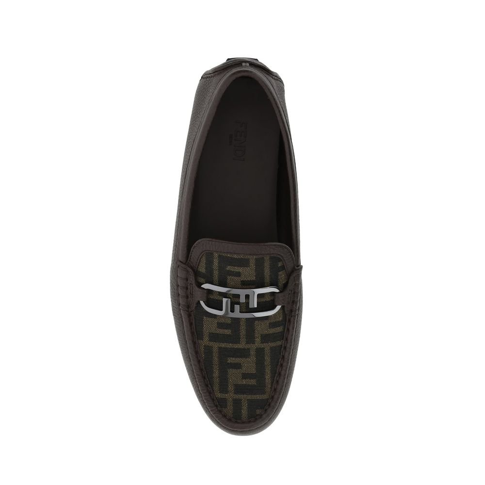 Fendi Loafers i Läder med Monogram