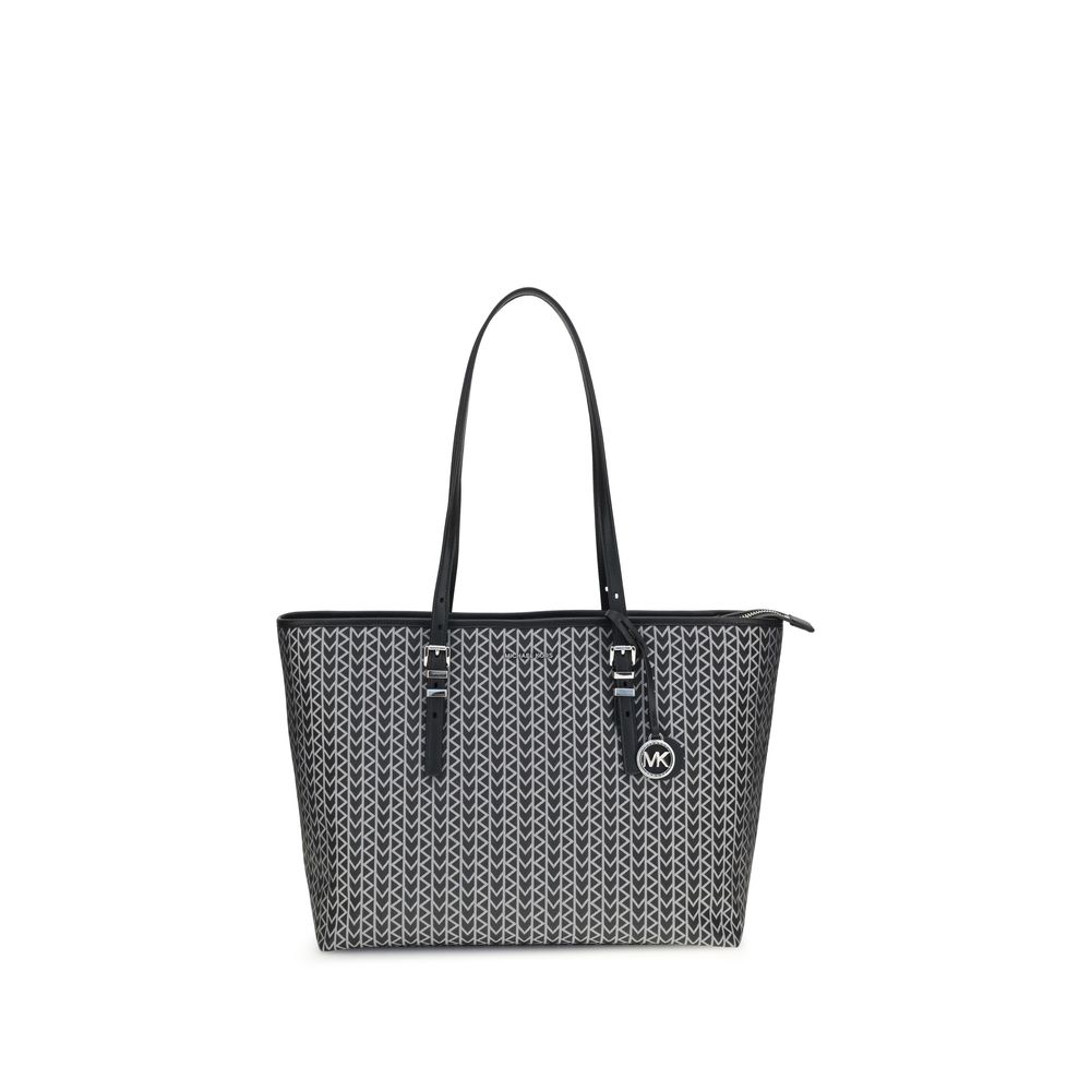 Michael Kors Quinn stor jacquardväska med logotyp
