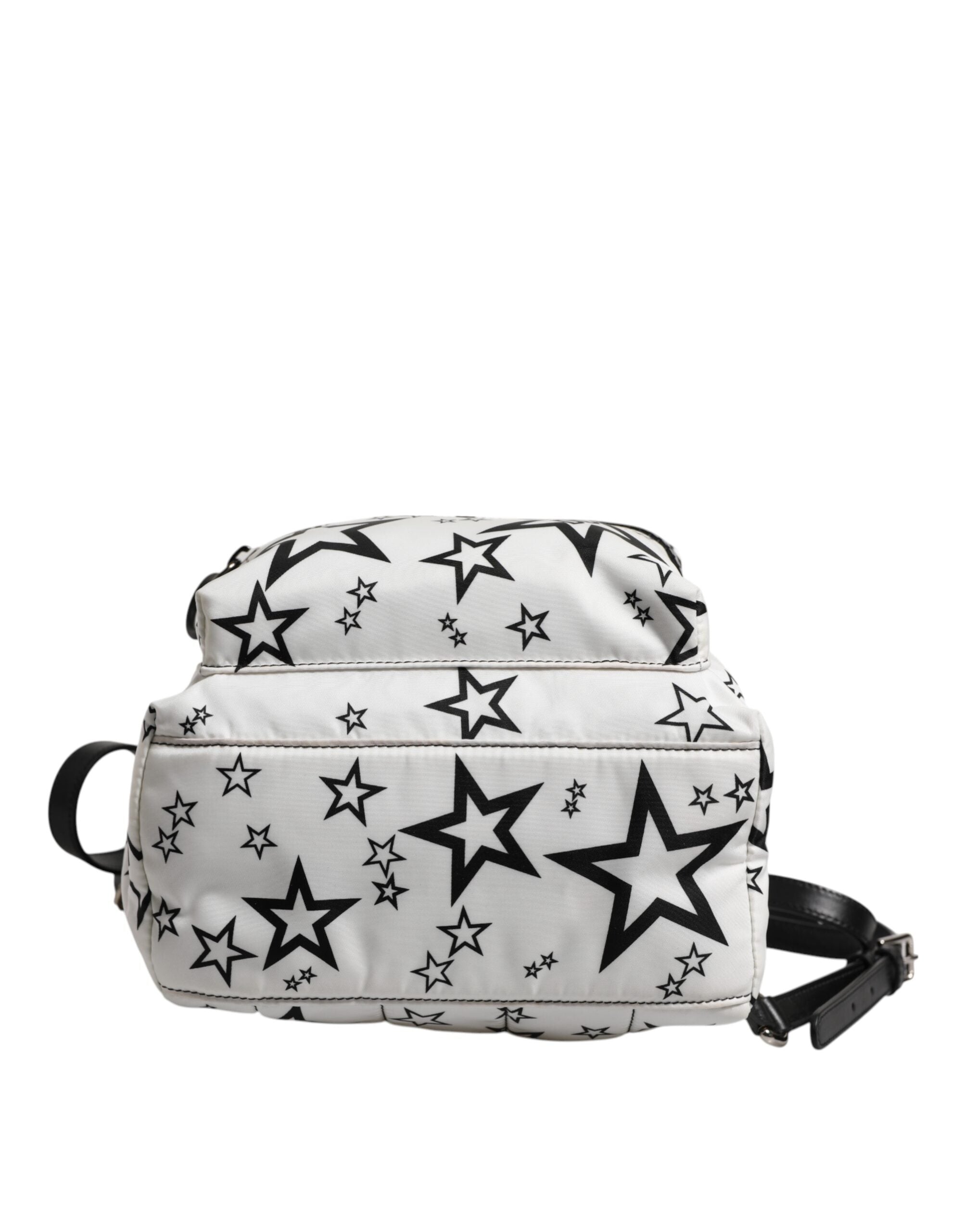 Dolce & Gabbana Vit DG Stjärnmönster Nylon Reseryggsäck