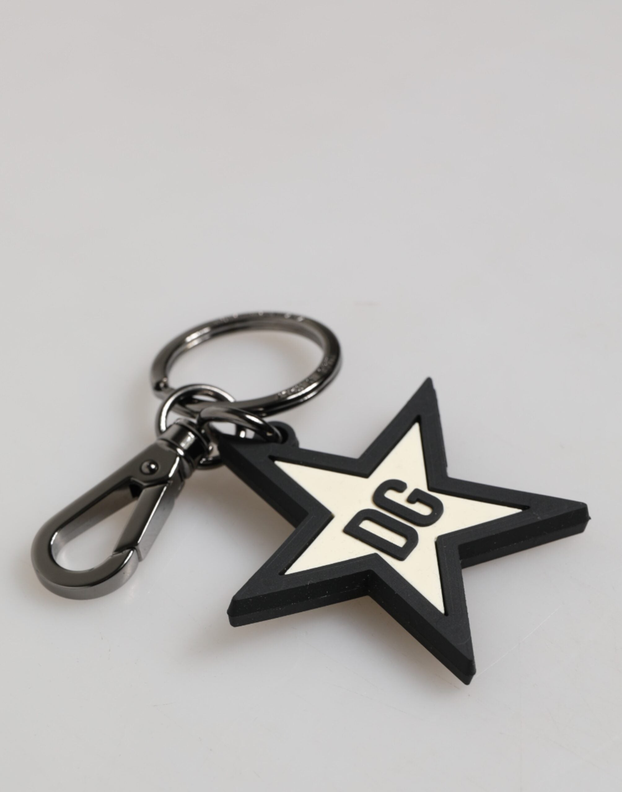 Dolce & Gabbana White Black DG Logo Star Rubber Men&