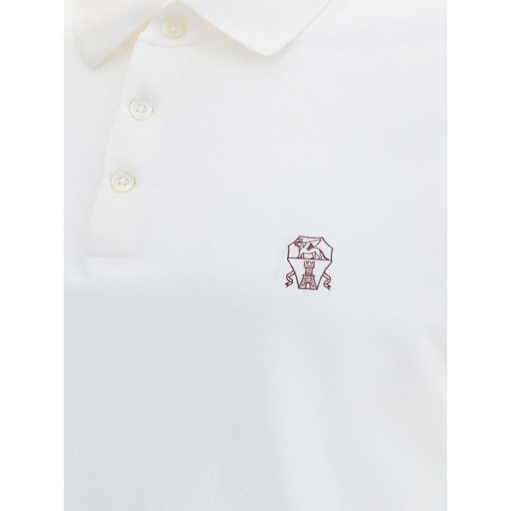 Brunello Cucinelli pikétröja med logotyp