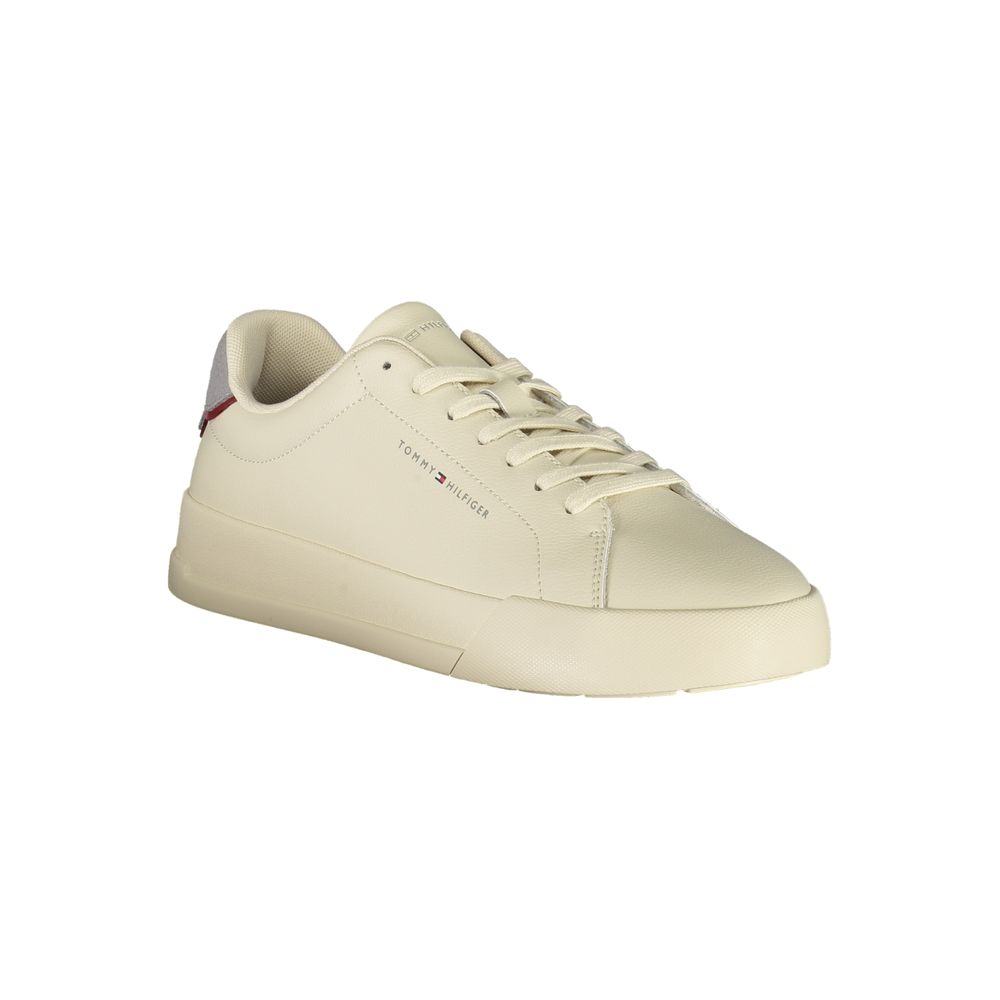Tommy Hilfiger Beige Läder Herr Sneaker