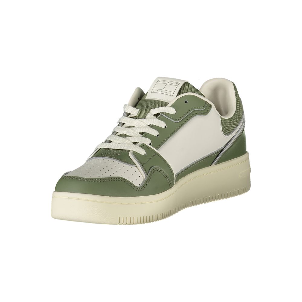 Tommy Hilfiger Grön Läder Herr Sneaker