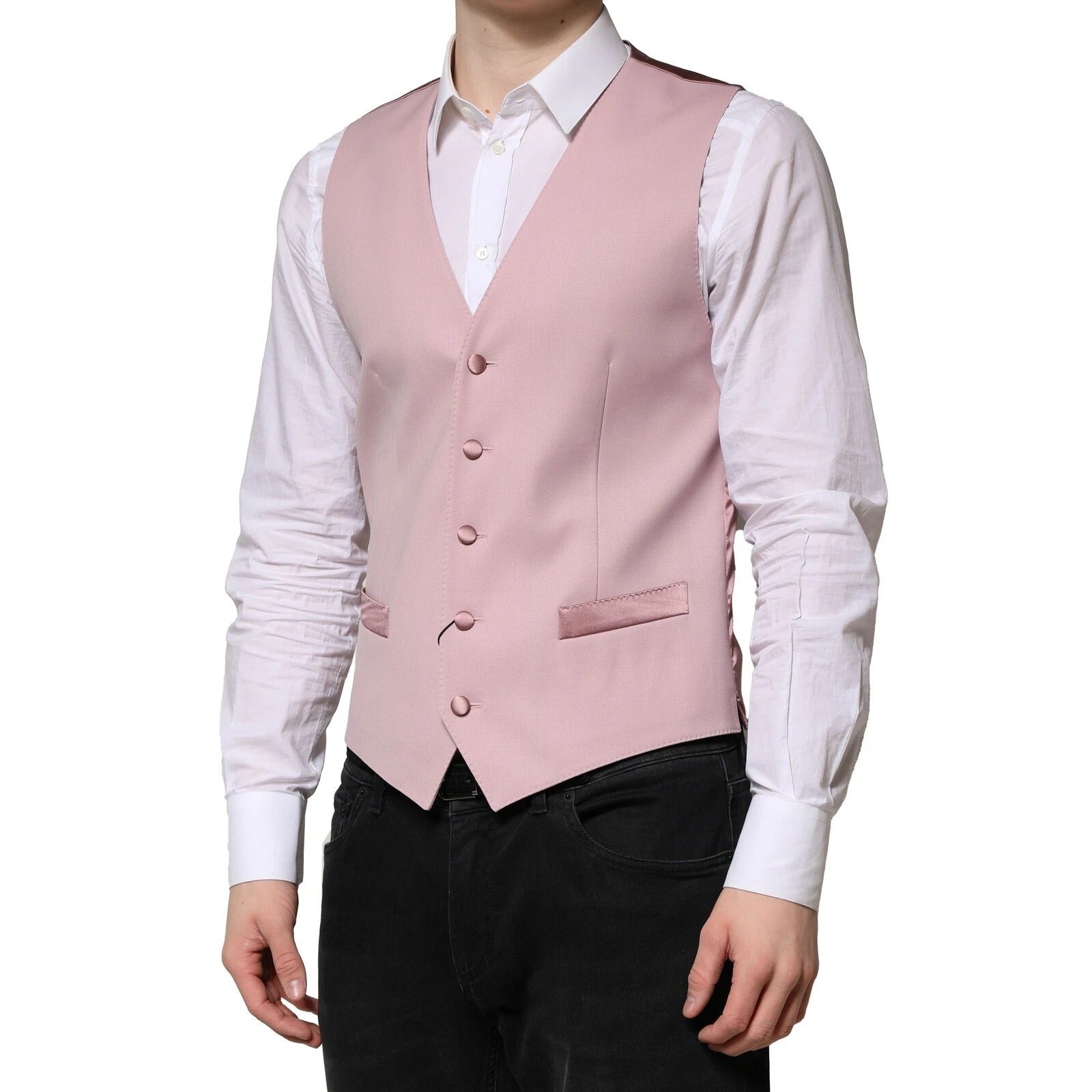 Dolce & Gabbana Rosa Ullklänning Formell Herrväst