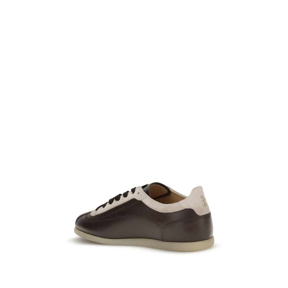 Brunello Cucinelli Sneakers i kalvskinn och mocka