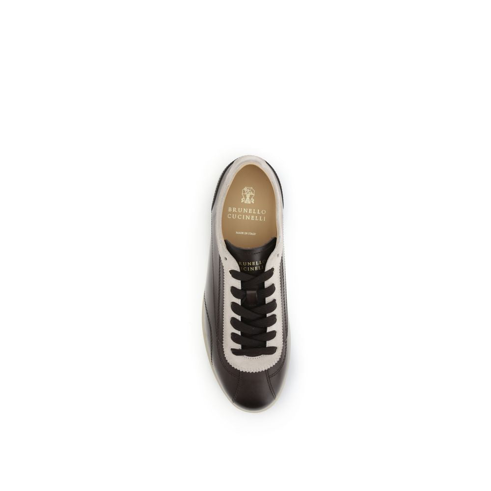 Brunello Cucinelli Sneakers i kalvskinn och mocka