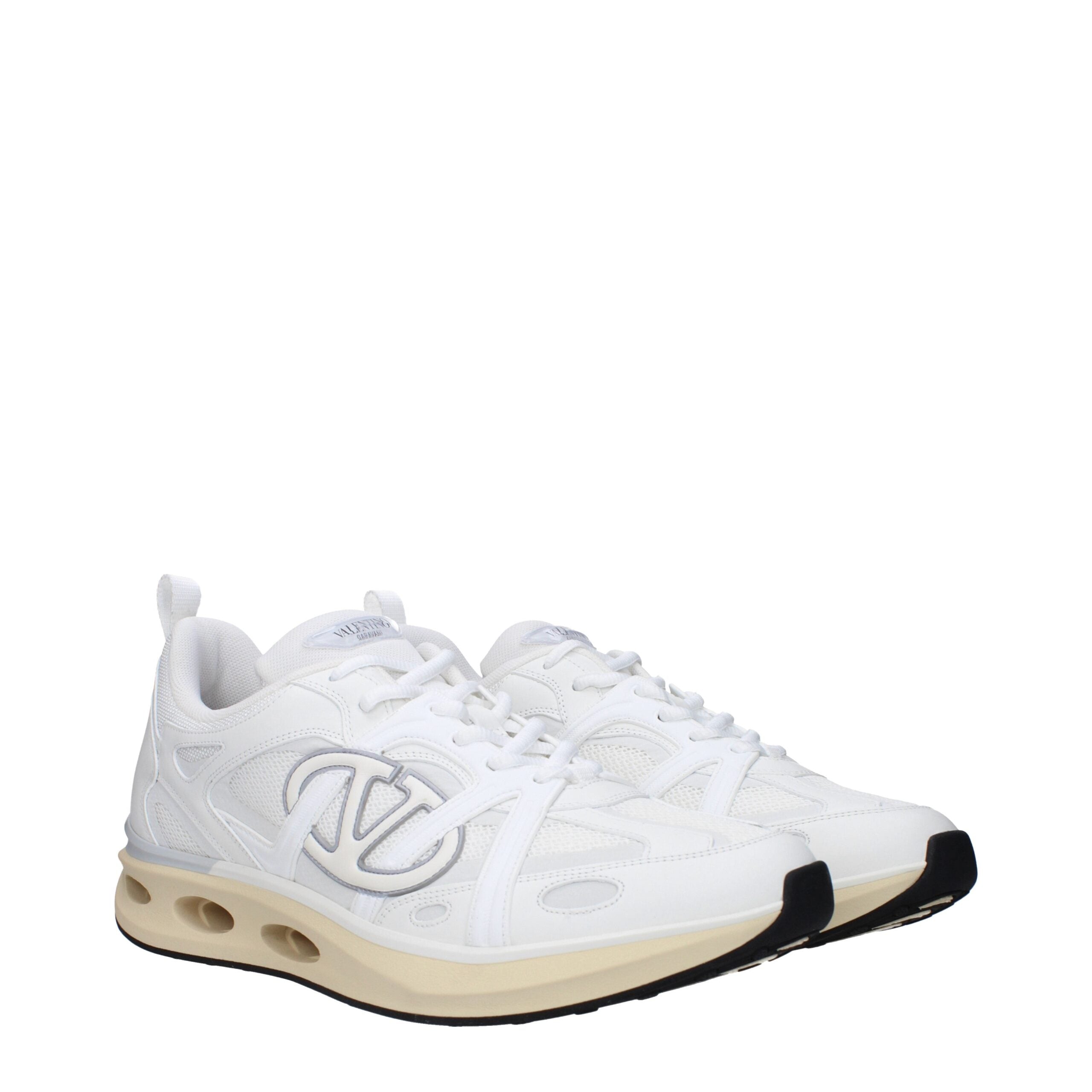 Valentino Garavani vita atletiska sneakers i tyg