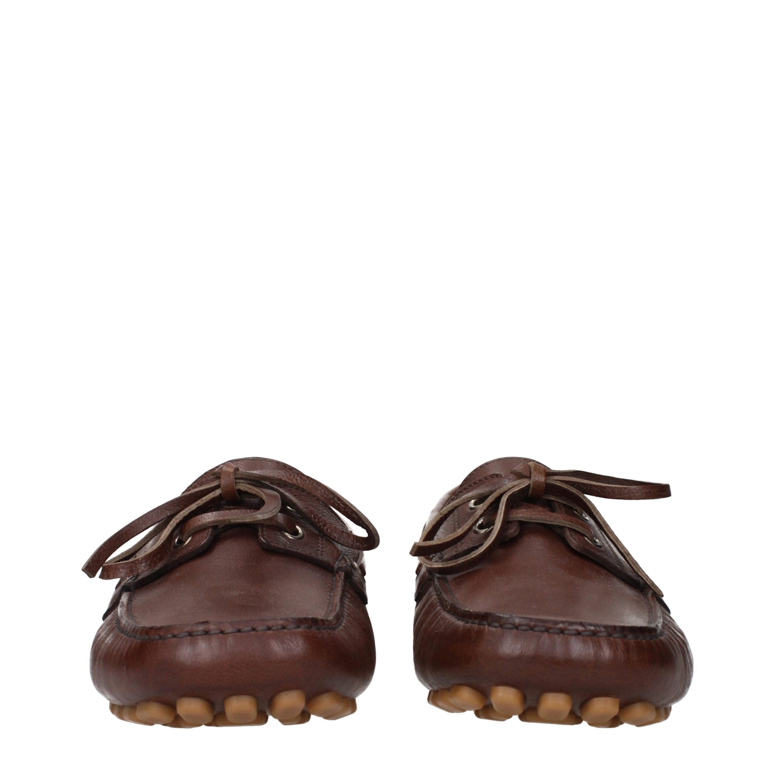 Valentino Garavani bruna läderloafers